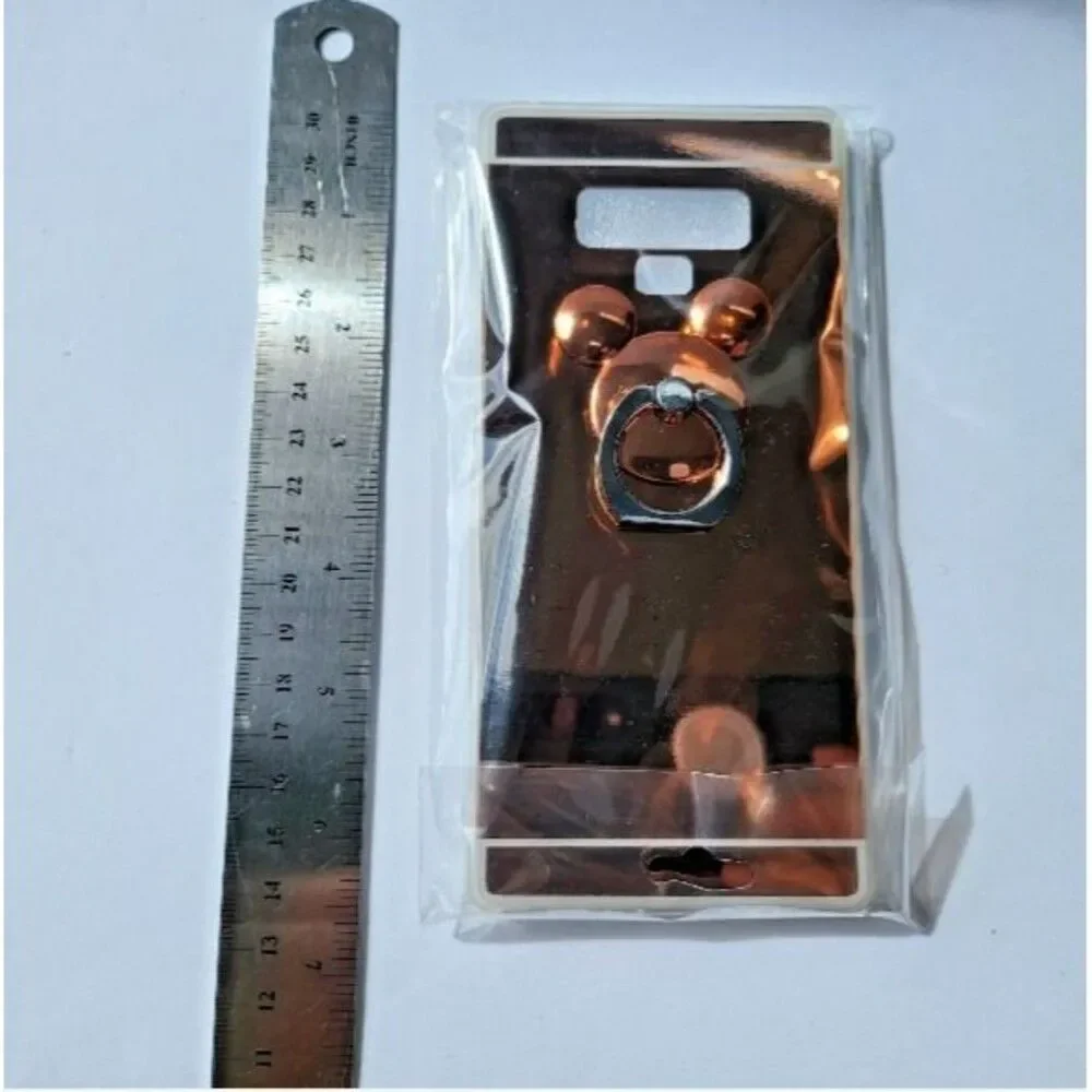 Disney Mickey Mouse Samsung Galaxy Note 9 Case Rose Gold 3D Mirror Ring